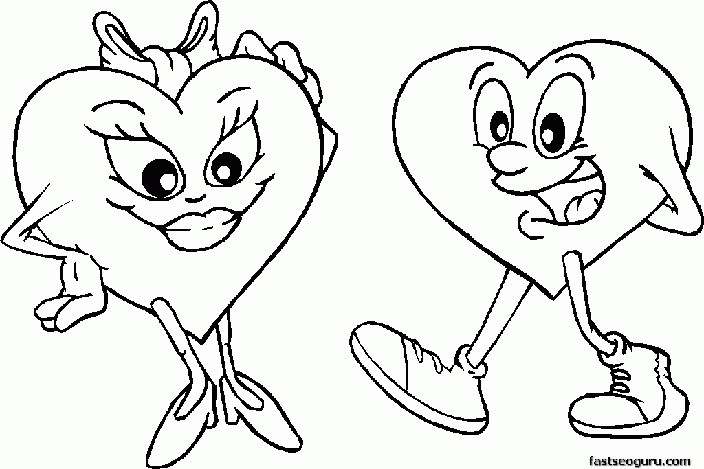 Plansa de colorat cu Valentines day 136 21